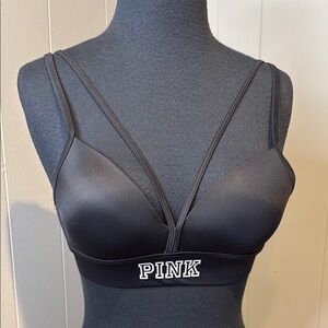 B3 PINK Victoria's Secret Women’s XS Black Double Strap Bralette